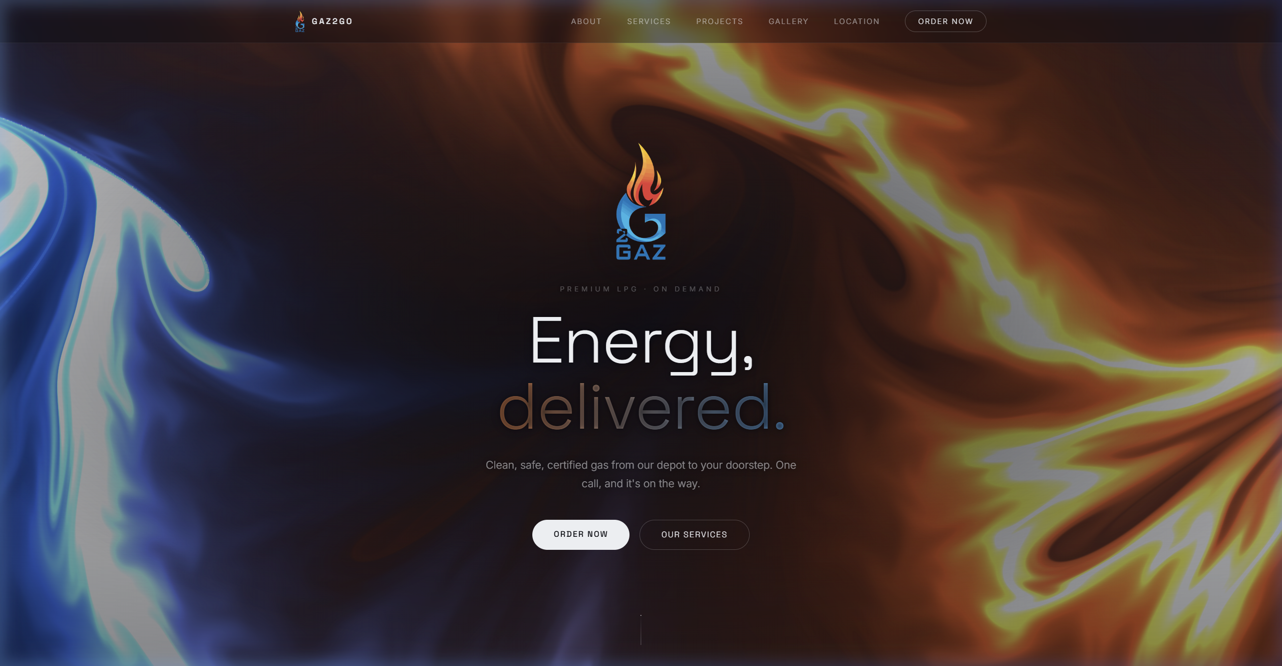 Gaz2Go website homepage screenshot